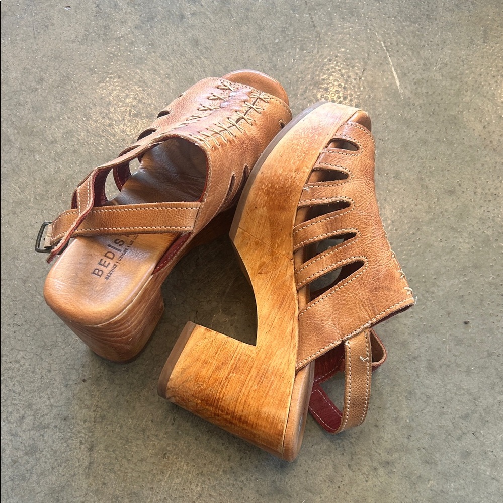 BED|STU Women's Brown Leather Mules